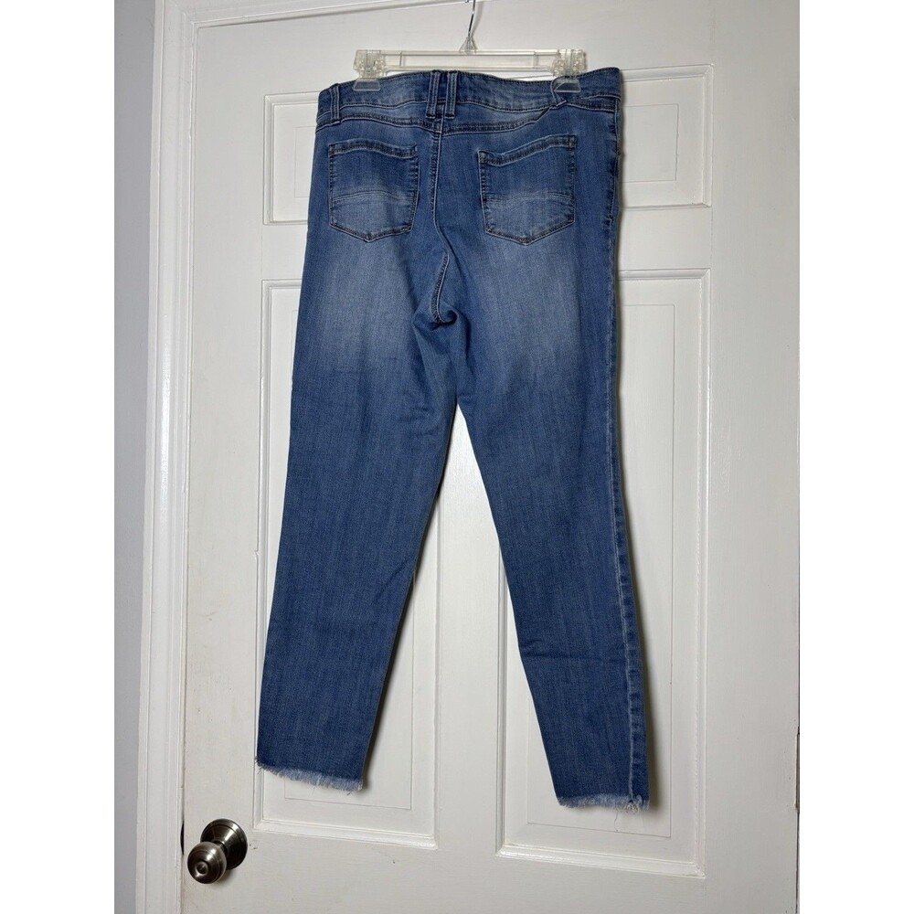 1822 Denim Jeans Women’s 14 Blue Cotton Straight Ankle Frayed Hem - Picture 3 of 8